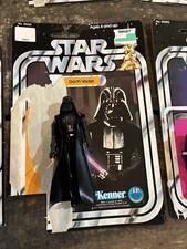 Vtg 1977 Kenner Star Wars Darth Vader w 12 Back Cardback 12A Original Cape Saber