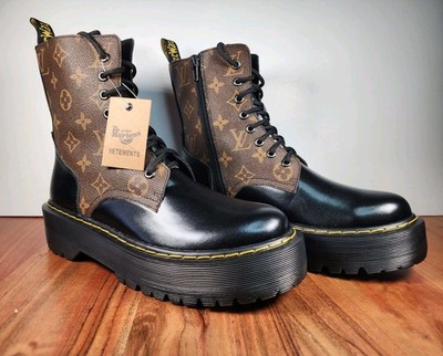 Rare Custom Louis Vuitton X  Dr Martens Jadon Leather Boots New