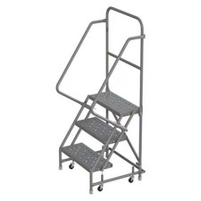 Tri-Arc Wlsr103166 66 In H Steel Rolling Ladder, 3 Steps, 450 Lb Load Capacity