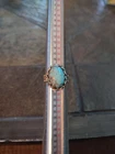 Vintage W Germany Turquoise Silver Ring Size 9