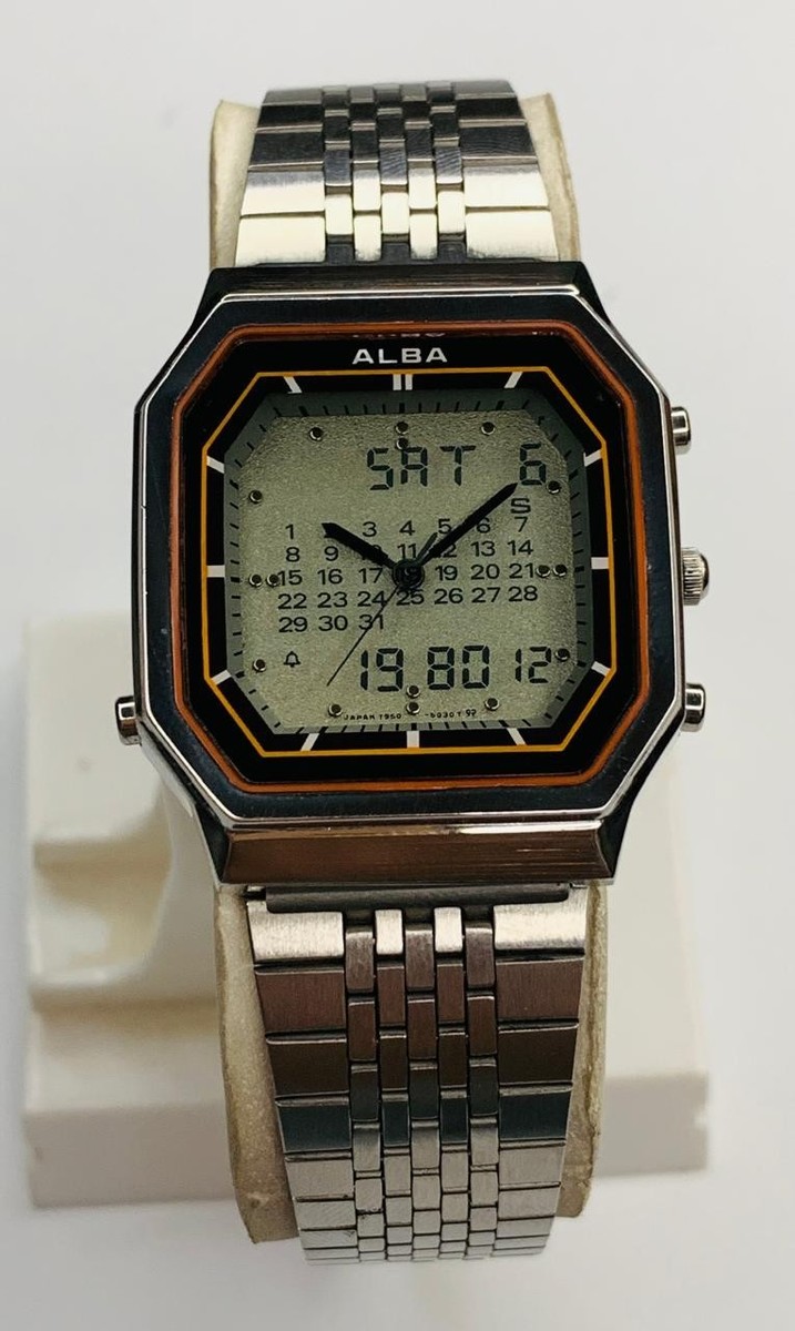 Vintage Alba Seiko Y950-5020 Japan Quartz Ana-Digi Alarm