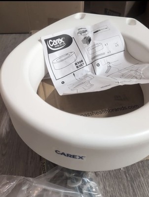 Carex B307 Toilet Seat Elevator for Standard Round Seats 3.5'' Raise