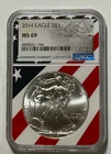 2014 American Eagle S$1  Certified NGC MS 69 Rare Flag Holder