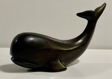 Vintage Carved Ironwood Whale Wood Figure Ocean Sea Art