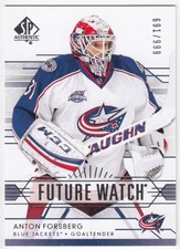 2014-15 Upper Deck SP Authentic Future Watch ANTON FORSBERG 256 999 Blue Jackets