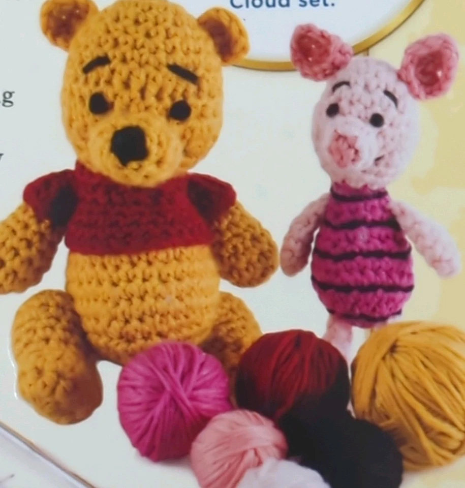 2015 Disney's Винни-Пух крючком набор делает Poo/пятачок 12 узоров NIP B67 - Изображение 4 из 4