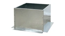 28" W Commercial Restaurant Hood Flat Curb, Stainless Steel