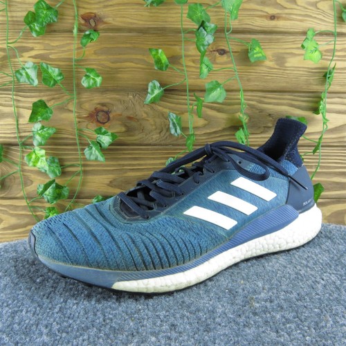 adidas Solar Glide Legend Ink Men Sneaker Shoes Sz 10.5 Med Aqua Fabric Lace Up