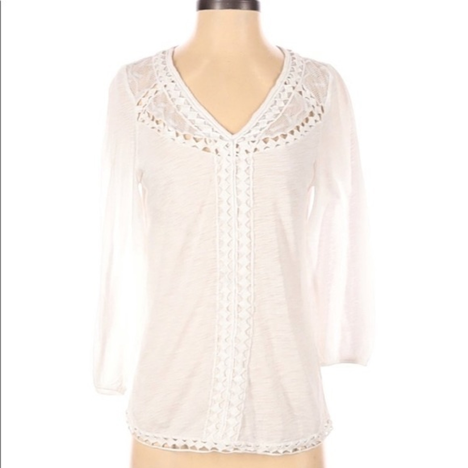 Lucky Brand small oversized basic white blouse - image 1