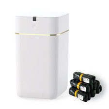 Smart Touchless Trash Can, 4 Gallon with Self-Sealing 6 Refill Rings