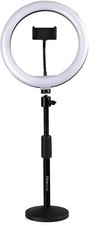 Gator 10-Inch LED Desktop Ring Light Stand w/Phone Holder and Compact Weighted B