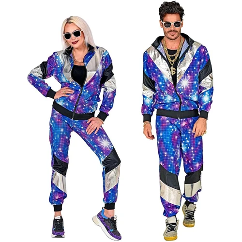 Couple 80s Costume Retro Neon Height Fashion Scouser Tracksuit 1980s Shell Suits - Bild 10 von 41