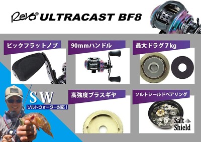 Abu Garcia REVO ULTRACAST BF8 Bait finesse bait reel Right New