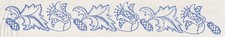 Vintage Embroidery Crewel Work Transfer Iron On Jacobean Flower  Border 41 x 5cm