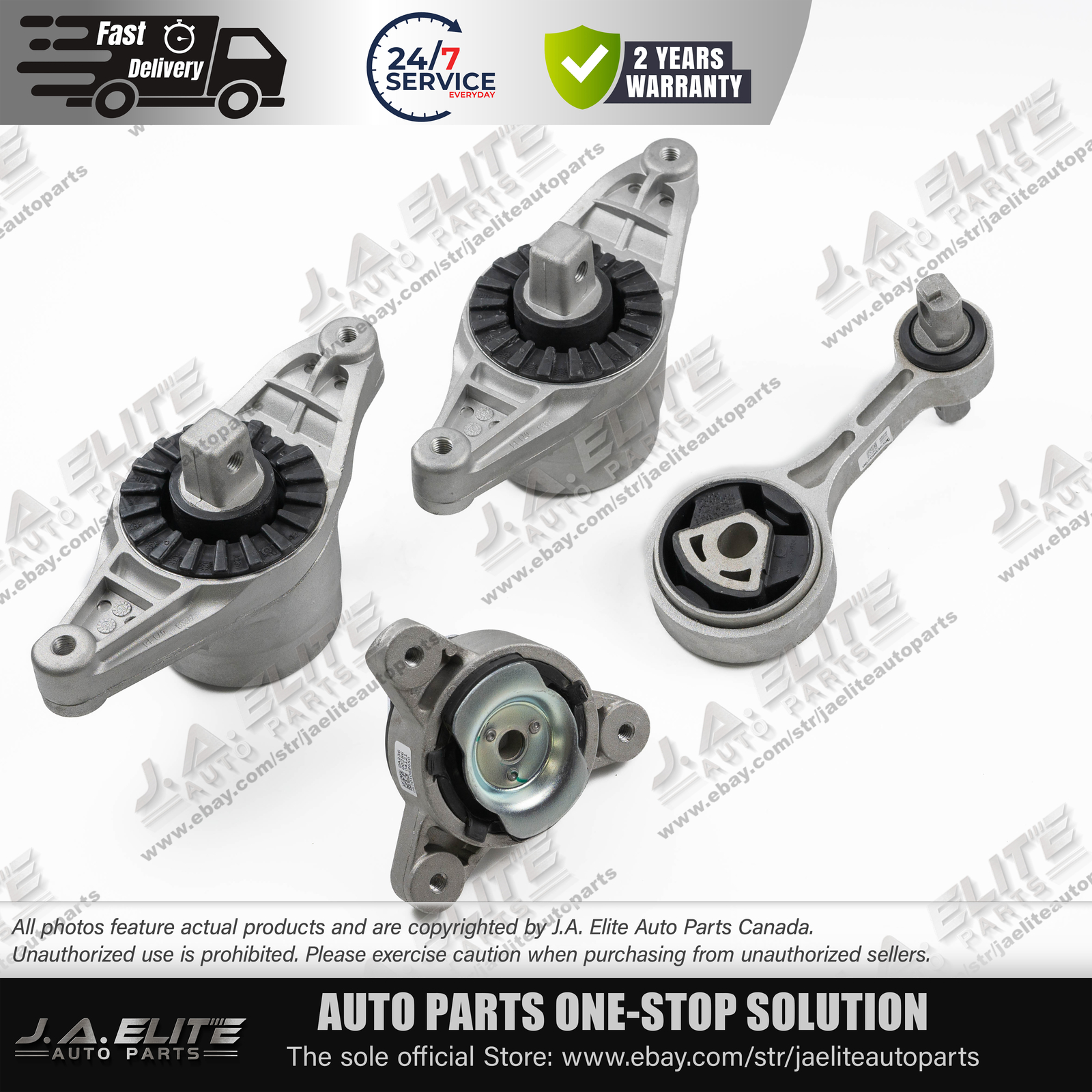 4pcs Engine Transmission Mount Kit fit Maserati Ghibli Quattroporte 4WD