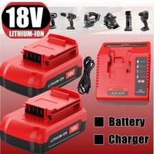 2PACK 18V Lithium Battery /Charger for Porter Cable 18 Volt PC18B PC18BL PC18BLX
