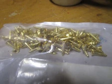 #4-22 x 1/2 Flat Head Phillips Sharp Point Plain Finish Brass Wood Screw QTY 100