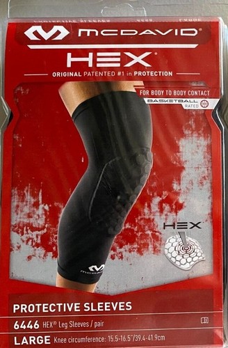 Sleeve Wrestling McDavid MD6446 Hex Leg Sleeves/Pair, Adult M, NAVY Knee Pad