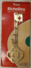 Richelieu Hardware Brass Key 4 Wall Hook Utility Key Shape Organizer holder