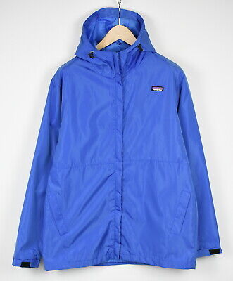 PATAGONIA 45286 Men's LARGE Blue Hooded Water Resistant Jacket 41881-GS |  eBay