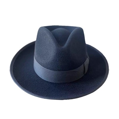 Mens Wool Felt Whippet Fedora Hat