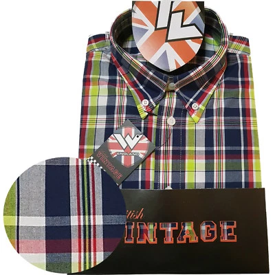 Warrior UK England Button Down Shirt CRAIG Hemd Slim-Fit Skinhead Mod - Bild 1 von 4