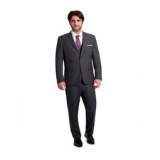 Men's Charcoal 2 Button Notch Power Stretch Suit