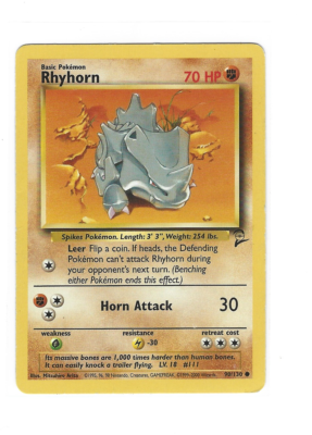 1999 rhyhorn pokemon card value 1st Edition (61) 2000 Spanish Jungle Mint / near mint condition trading card RHYHORN - 90/130 - Base