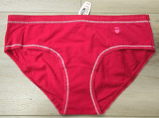 NWT Vintage Victoria's Secret Red Signature Waistband Cotton Hiphugger Panties M