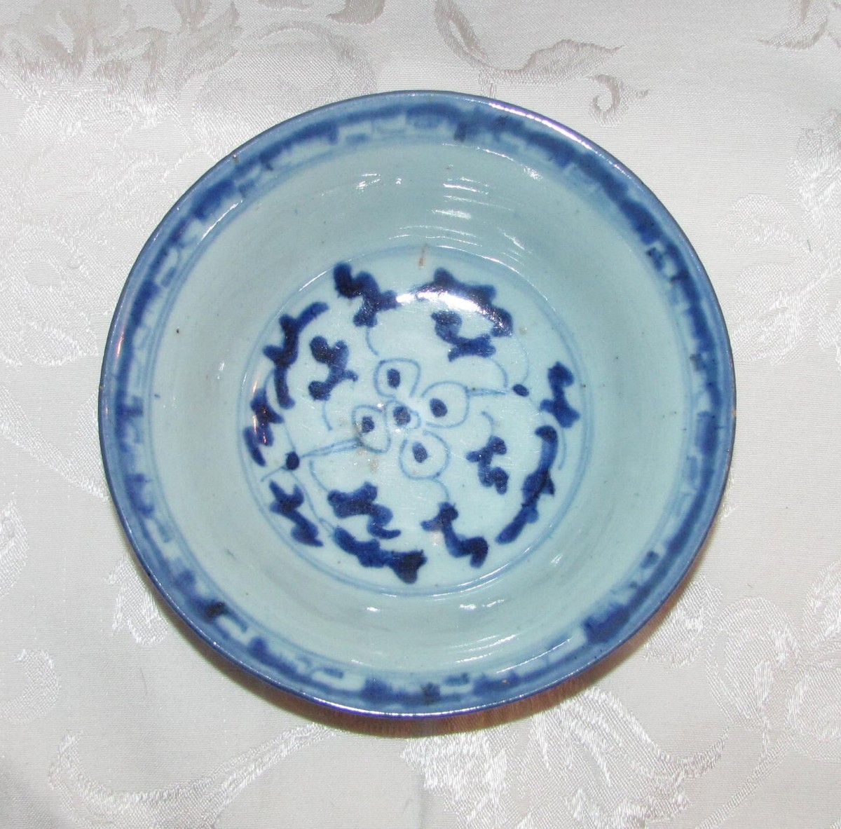 Antique Chinese Blue and White Porcelain Bowl 18th- 19th Century