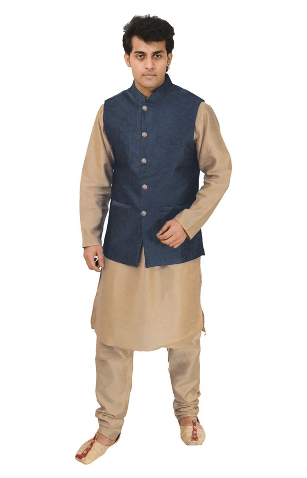 Mens Formal Wedding Occasion Grey Floral Waistcoat Koti Jacket Wasket Only 1043 - Image 3 of 4