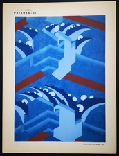 1930,ORIGINAL ÉMILE-ALAIN SÊGUY RARE ART NOUVEAU HANDCOLOR POCHOIR PRISMES U9Y