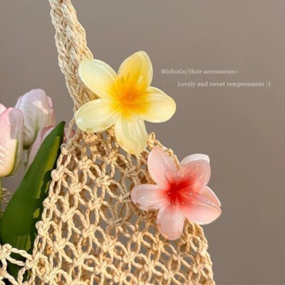 Crab Hairpin Hawaiian Flower Hair Claw Clips Beauty Women Girls
