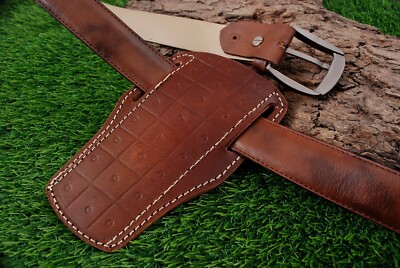  Hand Made Pure Leather Sheath Fix blade For BULL CUTTER/COWBOY KNIFE.