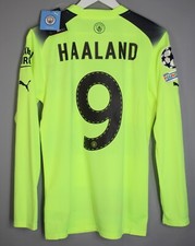MANCHESTER CITY 2022 2023 THIRD FOOTBALL SHIRT JERSEY 9 HAALAND UCL LONG SLEEVE