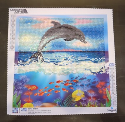 🐬 Completed Diamond dotz painting finished Dolphin 56783 Ocean