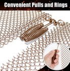 Fireplace Mesh Screen Curtain,2 Packs Spark Guard Mesh Metal Fire Screen Guard. — photo 2