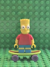 LEGO Bart Simpson Minifigure with Skate Board