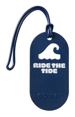 American Tourister Luggage Tag 2x Fun Anhänger Ride The Tide dunkelblau weiß
