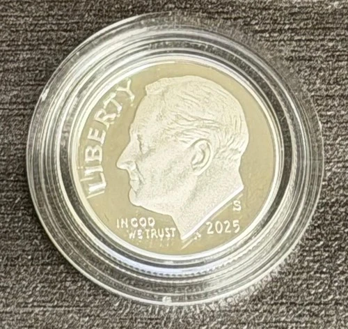 2025 S Silver Proof Roosevelt Dime, Coin in Capsule