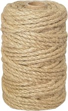 Natural 5mm Jute Rope - 105FT Twisted Heavy-Duty Twine for All Occasions