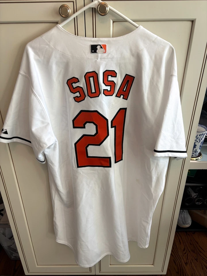Camiseta Baltimore Orioles Sammy Sosa 21 Auténtica Majestuosa Talla 48 Nueva con Etiquetas 2005 Foto 2 de 4