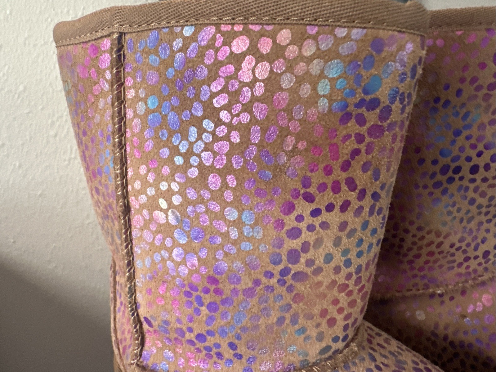 UGG Classic Multi MetallicPrint SuedeLeather Shee… - image 19