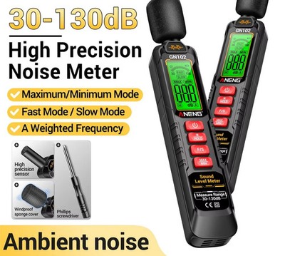 GN102 Digital Sound Level Meter 30-130dB Portable Noise Decibel Tester