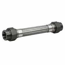 1" x 16" CS Braided Metal Hose MNPT x MNPT