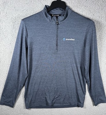 Travis Mathew Shirt Mens Medium Blue 1/4 Zip Stretch Golf Performance