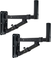 2-Pack Adjustable Wall Mount Speaker Brackets with 180-Degree Swivel STWSD-048B