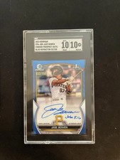 Jase Bowen 1st Bowman Blue Refractor Auto W/ Inscription