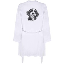 Small 'Bernedoodle Puppy' Adult Dressing Robe / Gown RO00107129 