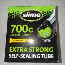 NEW Slime Self-Sealing Bicycle Tire Tube 700c x 19mm-25mm 48mm has Presta Valve